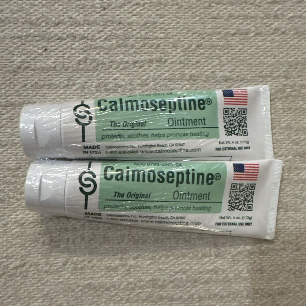 2 PACK Calmoseptine The Original Ointment Tube 4 oz Soothes Protects Healing